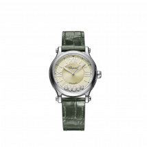 Chopard - Montre Happy Sport pour Femme - 33 Mm, Automatique, Lucent Steel , Diamants - 0.25 Carats