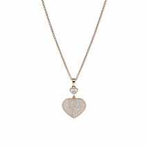 Chopard - Pendant Happy Hearts for Women - Ethical Rose Gold, Diamonds - 0.92 Carats
