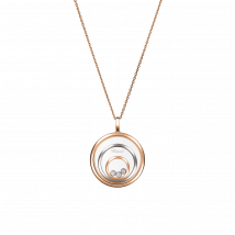 Chopard - Colgante Happy Spirit para Mujer - Colgante, Oro Rosa Ético, Oro Blanco Ético, Diamantes - 0.28 Quilates