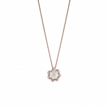 Chopard - Colgante Precious Lace Mini-frou-frou para Mujer - Colgante, Oro Rosa Ético, Diamantes - 1.04 Quilates