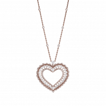 Chopard - Colgante Precious Lace Cœur para Mujer - Colgante, Oro Rosa Ético, Diamantes - 3.91 Quilates
