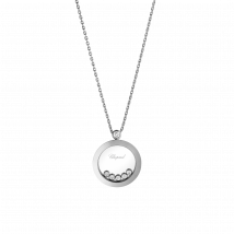 Chopard - Colgante Happy Diamonds Icons para Mujer - Colgante, Oro Blanco Ético, Diamantes - 0.35 Quilates