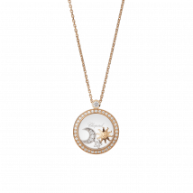 Chopard - Anhänger Happy Sun, Moon And Stars für Damen - Ethisches Roségold, Diamanten - 0.47 Karat