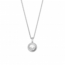Chopard - Pendentif Happy Diamonds Icons pour Femme - Or Blanc Éthique, Diamants - 0.15 Carats