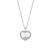 Chopard - Pendentif Happy Diamonds Icons pour Femme - Or Blanc Éthique, Diamants - 1.24 Carats