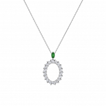 Chopard - Anhänger L'heure Du Diamant Marquise für Damen - Ethisches Weißgold, Diamanten, Smaragd - 2.80 Karat