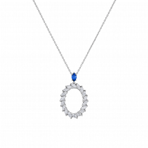 Chopard - Pendant L'heure Du Diamant Marquise for Women - Ethical White Gold, Diamonds, Sapphire - 2.80 Carats