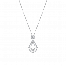 Chopard - Pendentif L'heure Du Diamant Drop pour Femme - Or Blanc Éthique, Diamants - 5.41 Carats