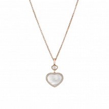 Chopard - Pendant Happy Hearts for Women - Ethical Rose Gold, Diamonds, Mother-of-pearl - 0.24 Carats
