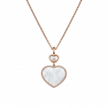 Chopard - Pendant Happy Hearts for Women - Ethical Rose Gold, Diamonds, Mother-of-pearl - 0.32 Carats