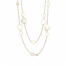Chopard - Collier Happy Hearts pour Femme - Or Éthique Jaune, Diamants, Nacre - 0.15 Carats