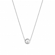 Chopard - Collier Happy Diamonds Icons pour Femme - Or Blanc Éthique, Diamant - 0.05 Carats