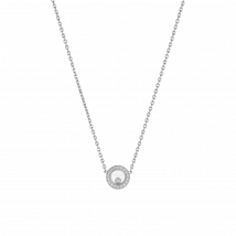 Chopard - Collier Happy Diamonds Icons pour Femme - Or Blanc Éthique, Diamants - 0.19 Carats