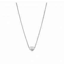 Chopard - Necklace Happy Diamonds Icons for Women - Ethical White Gold, Diamond - 0.05 Carats