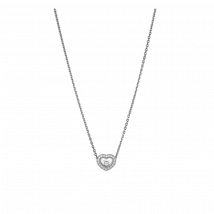 Chopard - Collier Happy Diamonds Icons für Damen - Ethisches Weissgold, Diamanten - 0.19 Karat