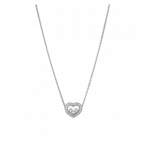 Chopard - Necklace Happy Diamonds Icons for Women - Ethical White Gold, Diamonds - 0.35 Carats