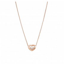 Chopard - Collier Happy Diamonds Icons pour Femme - Or Rose Éthique, Diamants - 0.15 Carats