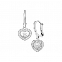 Chopard - Earrings Happy Diamonds Icons for Women - Ethical White Gold, Diamonds - 0.38 Carats