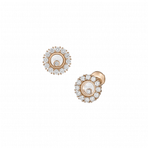 Chopard - Boucles D'oreilles Happy Diamonds Icons Joaillerie pour Femme - Or Rose Éthique, Diamants - 1.20 Carats