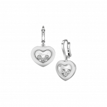 Chopard - Earrings Happy Diamonds Icons for Women - Ethical White Gold, Diamonds - 0.30 Carats