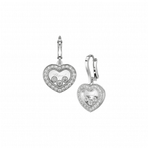 Chopard - Earrings Happy Diamonds Icons for Women - Ethical White Gold, Diamonds - 0.70 Carats