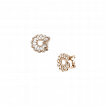 Chopard - Clips D'oreilles Precious Lace Vague pour Femme - Or Rose Éthique, Diamants - 2.17 Carats