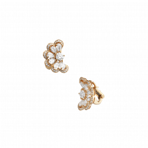 Chopard - Clips D'oreilles Precious Lace Nuage pour Femme - Or Rose Éthique, Diamants - 3.77 Carats