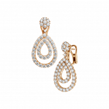 Chopard - Ohrclips L'heure Du Diamant für Damen - Ethisches Roségold, Diamanten - 6.75 Karat