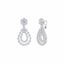 Chopard - Pendientes De Clip L'heure Du Diamant para Mujer - Pendientes, Oro Blanco Ético, Diamantes - 11.63 Quilates