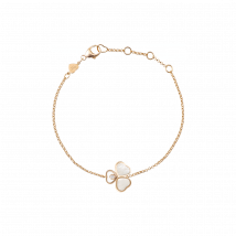 Chopard - Bracelet Happy Hearts Wings pour Femme - Or Rose Éthique, Diamant, Nacre - 0.05 Carats