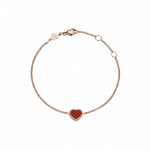 Chopard - Pulsera My Happy Hearts for Mujer - Pulsera, Oro Ético Rosa, Cornalina