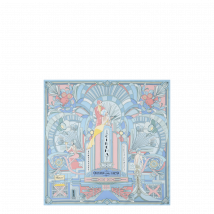 Chopard - Foulard Carré Chopard Loves Cinema pour Femme - Bleu - 90 x 90 Cm