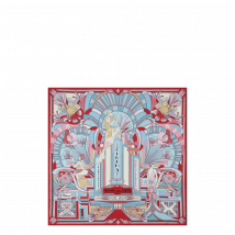 Chopard - Foulard Carré Chopard Loves Cinema pour Femme - Rouge - 90 x 90 Cm