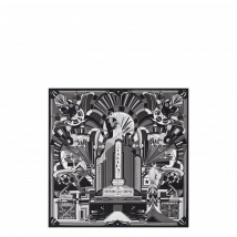 Chopard - Foulard Carré Chopard Loves Cinema pour Femme - Noir & Blanc - 90 x 90 Cm