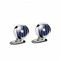 Chopard - Gemelos Gemelos Classic Racing for Hombre - Acero Inoxidable - Fibra De Carbono Azul