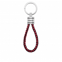 Chopard - Key Ring Classic Keyholder for Men - Black & Red Calfskin - Silver-toned Metal
