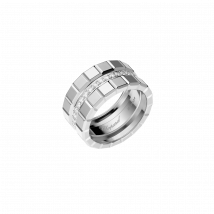 Chopard - Anello Ice Cube Unisex - Anello, Oro Bianco Etico, Diamanti - 0.46 Carats