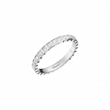 Chopard - Bague Ice Cube pour Femme - Or Blanc Éthique, Diamants Entièrement Sertis