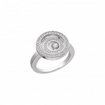 Chopard - Anello Happy Spirit per Donna - Anello, Oro Bianco Etico, Diamanti - 0.38 Carats