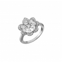 Chopard - Ring Precious Lace Mini-frou-frou for Women - Ethical White Gold, Diamonds
