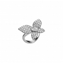 Chopard - Anillo Happy Butterfly X Mariah Carey para Mujer - Anillo, Oro Blanco Ético, Diamantes - 0.89 Quilates