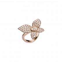 Chopard - Bague Happy Butterfly X Mariah Carey pour Femme - Or Rose Éthique, Diamants - 0.79 Carats