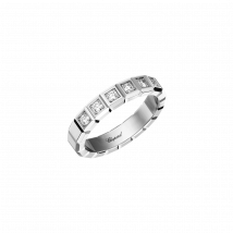 Chopard - Anillo Ice Cube Unisex - Anillo, Oro Blanco Ético, Diamantes Semiengastados - 0.38 Quilates