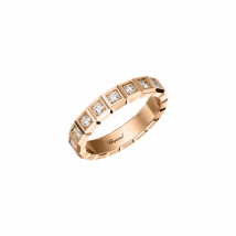 Chopard - Bague Ice Cube pour Mixte - Or Rose Éthique, Diamants Entièrement Sertis