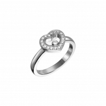 Chopard - Ring Happy Diamonds Icons für Damen - Ethisches Weissgold, Diamanten - 0.19 Karat