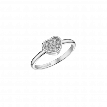 Chopard - Bague My Happy Hearts pour Femme - Or Blanc Éthique, Diamants - 0.11 Carats