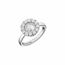 Chopard - Bague Happy Diamonds Icons Joaillerie pour Femme - Or Blanc Éthique, Diamants - 0.60 Carats