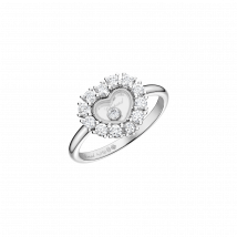 Chopard - Anillo Happy Diamonds Icons Joaillerie para Mujer - Anillo, Oro Blanco Ético, Diamantes - 0.63 Quilates