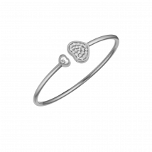 Chopard - Armband Happy Hearts für Damen - Armreif, Ethisches Weissgold, Diamanten - 0.45 Karat