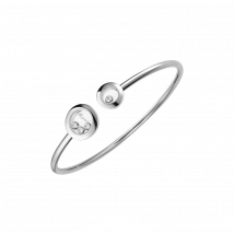Chopard - Bracelet Happy Diamonds Icons for Women - Bangle, Ethical White Gold, Diamonds - 0.20 Carats
